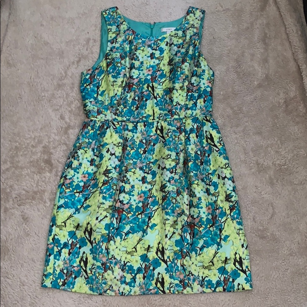 J Crew Floral Silk Dress Size 10